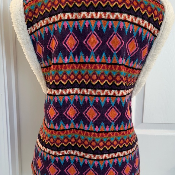 Johnny Was Yuya Sherpa Reversible Sweater Vest XL NWT‎ $398 - Picture 6 of 12